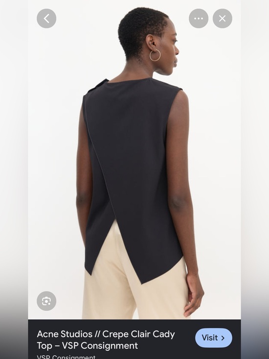 Acne Studios Tops - ACNE STUDIOS Clair Cady Crepe Tank Blouse Top 36 s 4 6